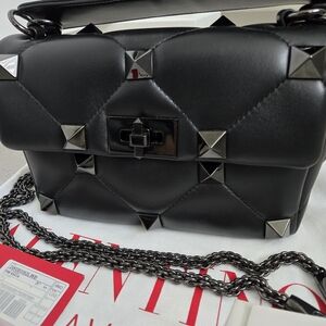 Valentino Garavani Black Studded Crossbody Bag